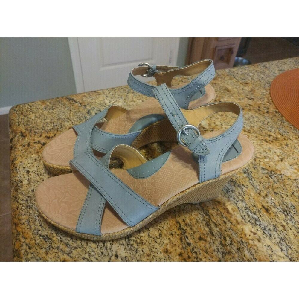 Born Wedge - Women's Size 11 M, Blue Heels BC4707